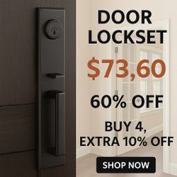  Weslock Exterior Entry Door Handle – Modern Bronze Finish
