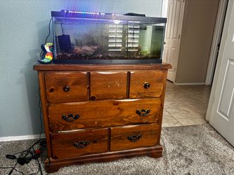 Dresser & fish Tank with big fish 🐠