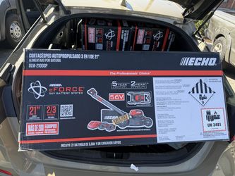 ECHO 56V 21 in. Cordless Battery 3-in-1 Walk Behind Self-Propelled Lawn Mower w/ (2) 5Ah Batteries and Rapid Charger