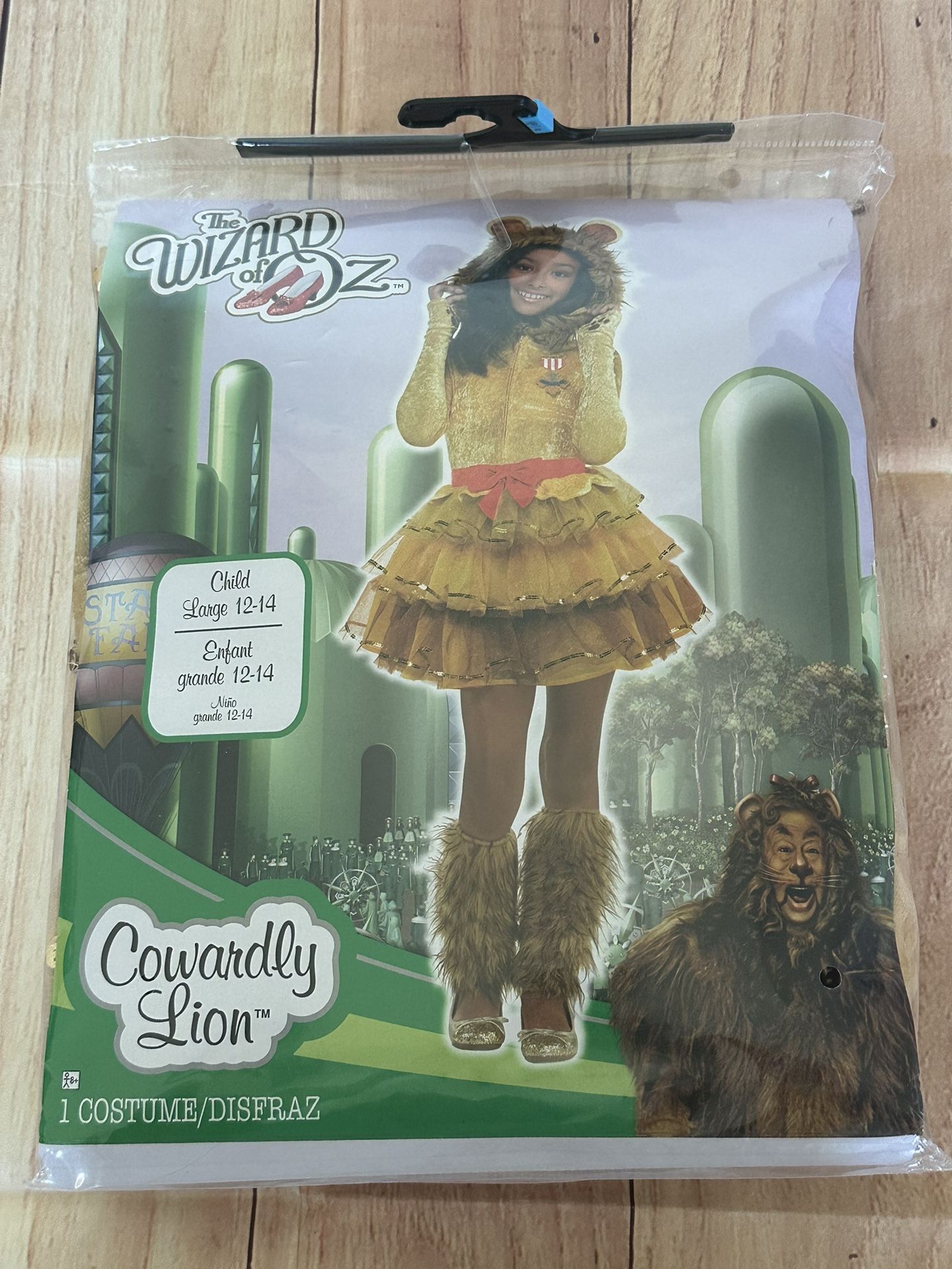 The Wizard of Oz Cowardly Lion costume girl size L 12-14