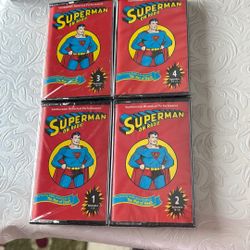 Superman, On The Radio Set Of Four Cassette Tapes, Sealed Never Used
