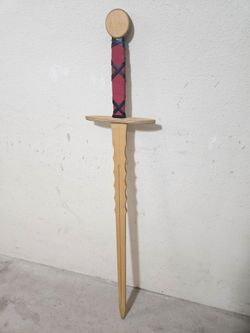 Renaissance Fair Handcrafted Wooden Sword