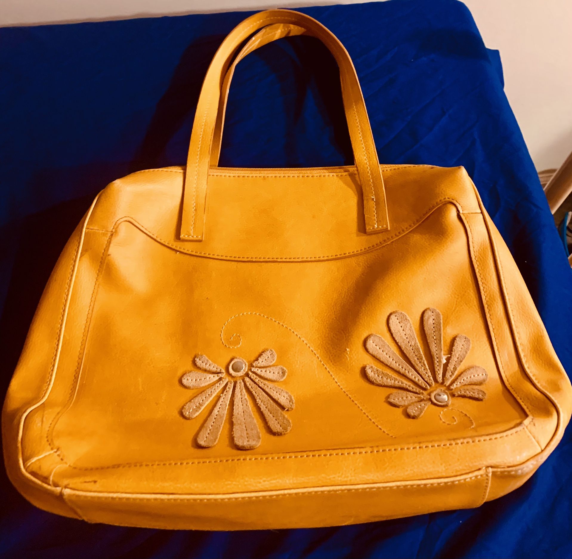 Dark Yellow Flower Tote