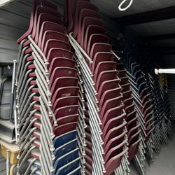 Storage Unit Full Of Desk And Chairs Kids Size 