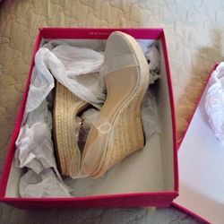 Clear Strap Platform Heels Size 8