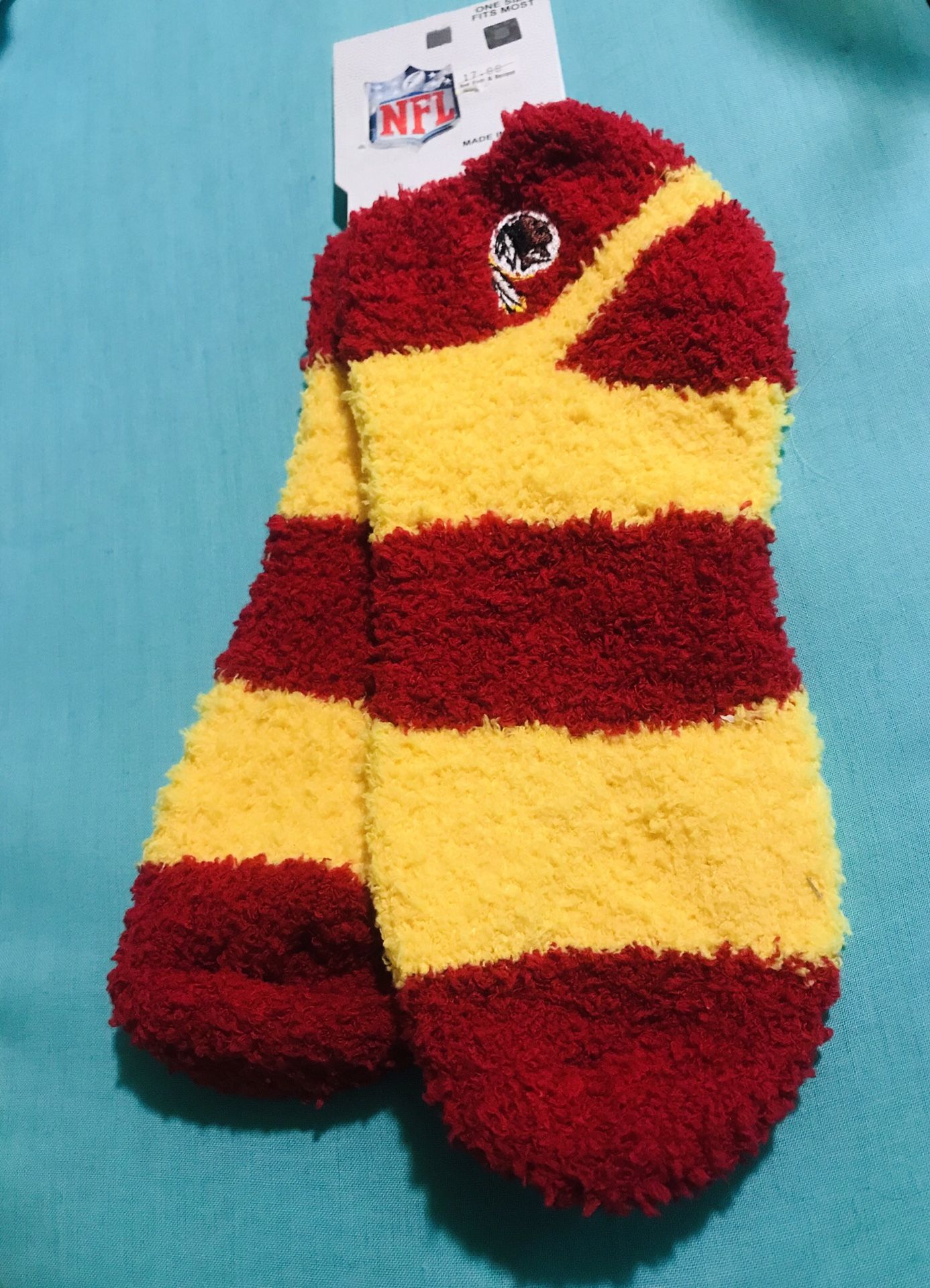 NFL fluffy socks, Redskins!