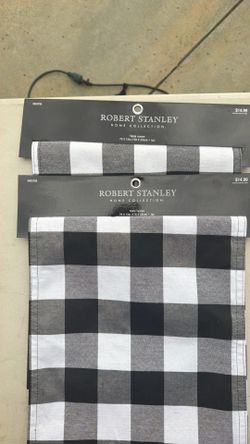 Table runner Black White Checkered/Farmhouse