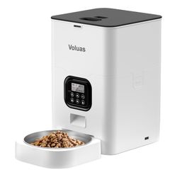 VOLUAS 4L Automatic Cat & Small Dog Feeder – White – Open Box