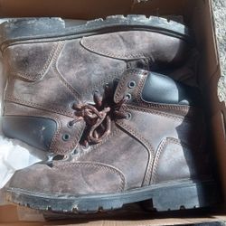 Brown Woman's Steel Toe Shoes