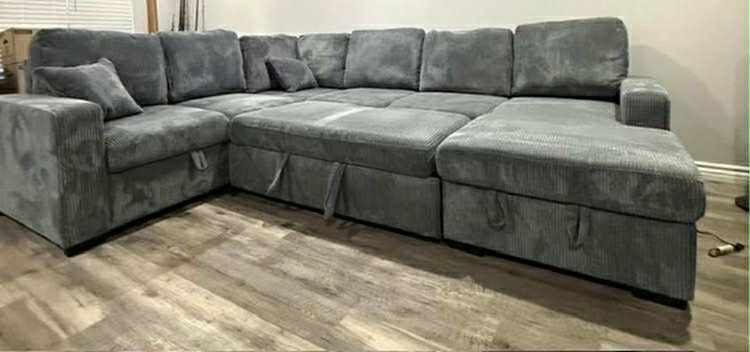 New X-Large Sleeper Sectional Couch With Storage / Free Delivery 