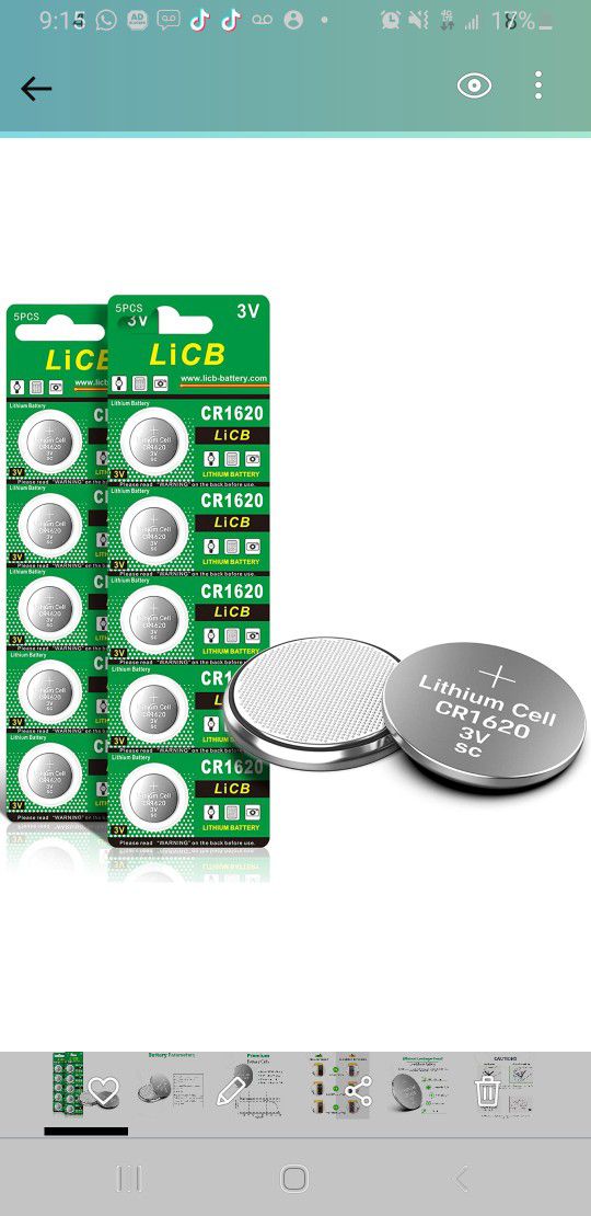  CR1620 Lithium Batteries x2 for $5