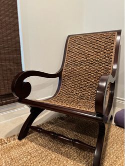 Vintage Beach Chair With Ottoman