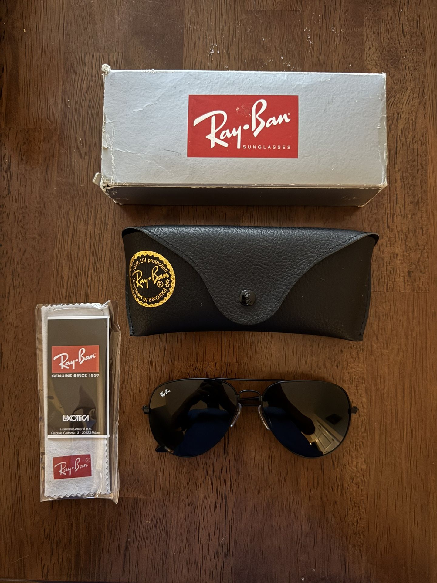 Ray-Ban Black Aviator Sunglasses Classic