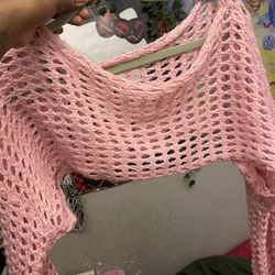 Pink Crochet Top