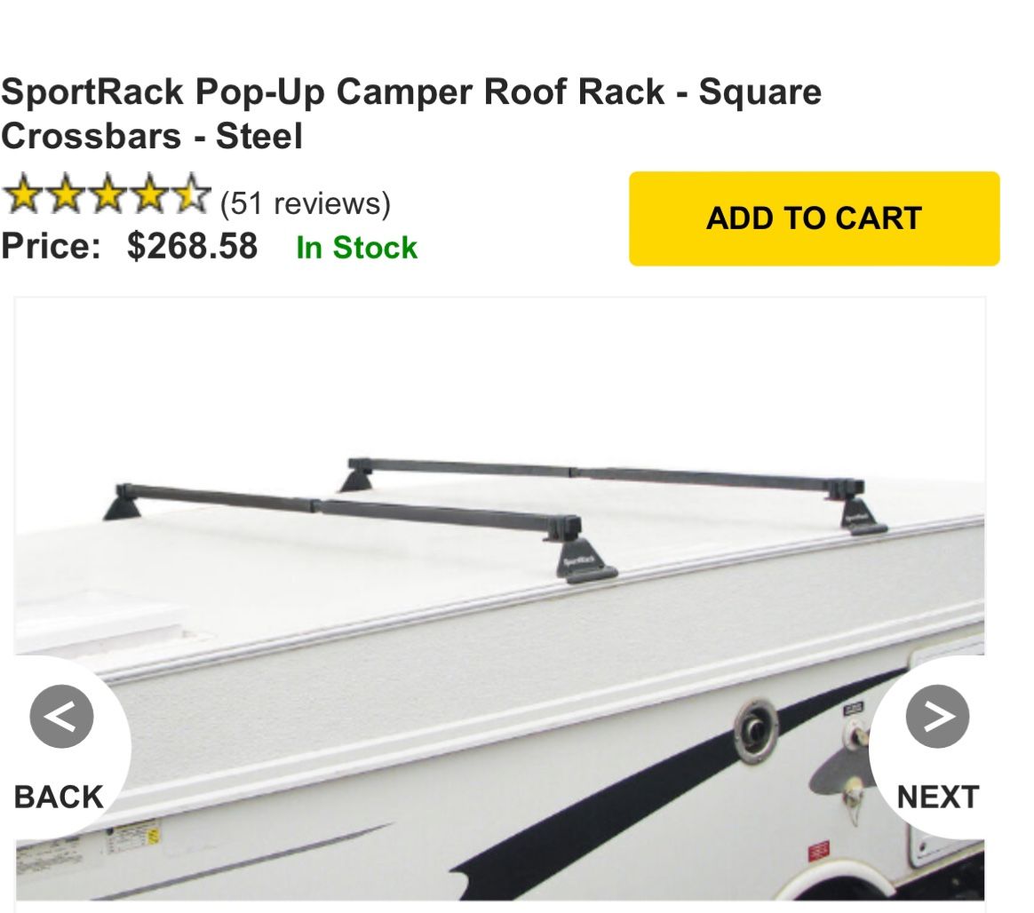 SportRack SR1020 Camp Trailer Roof Rack