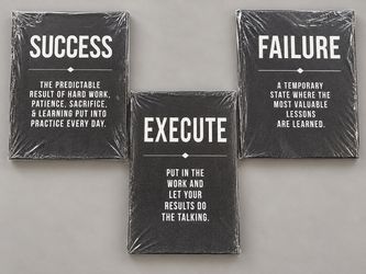 3-Piece Motivational Canvas Wall Art Set