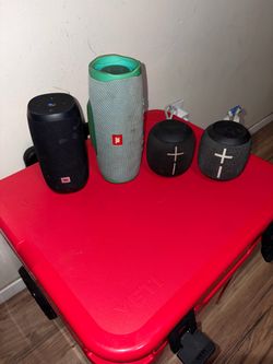 Lot of 4 Portable Bluetooth Speakers