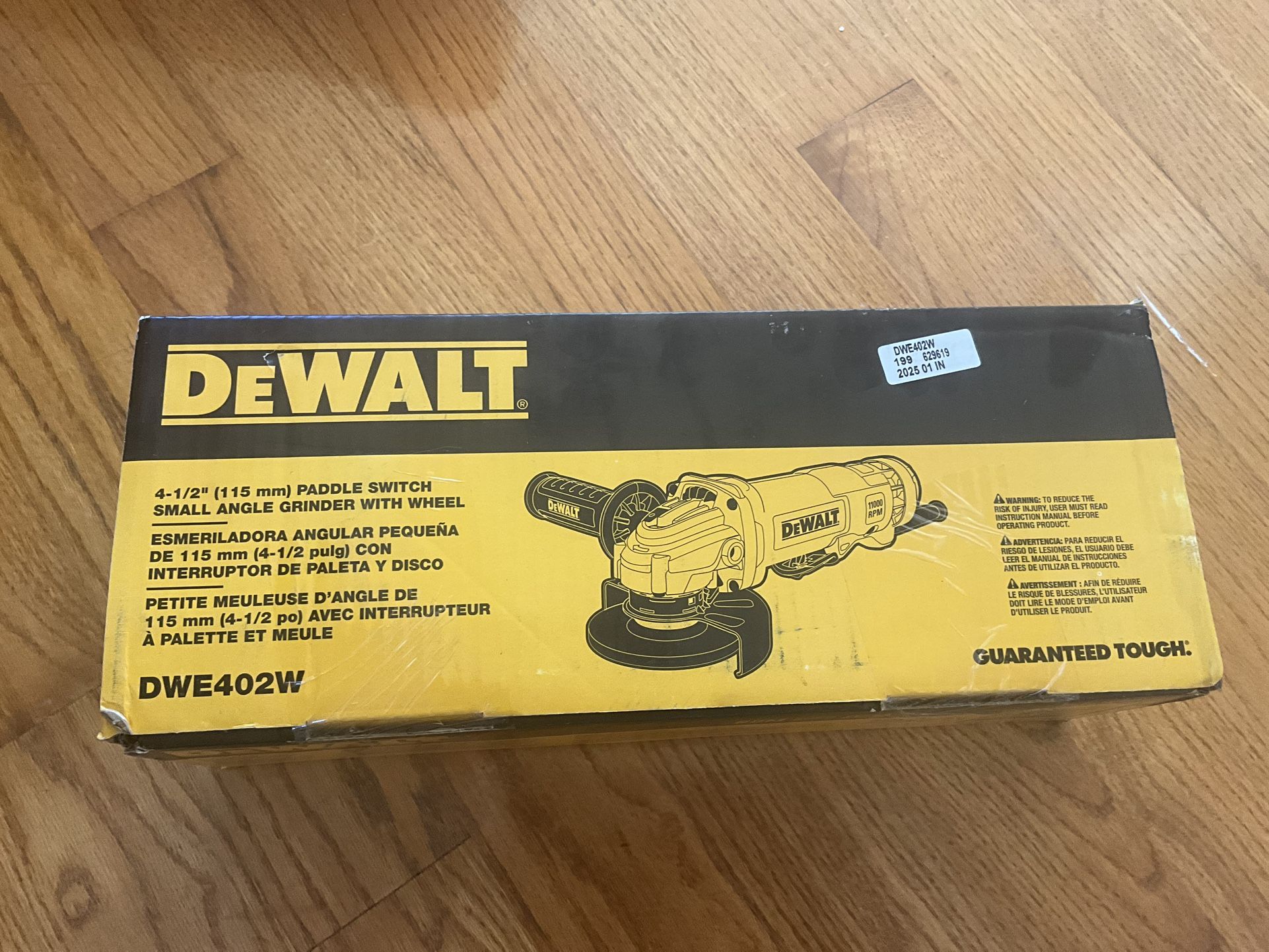 DeWalt DWE402W 4-1/2" Paddle Switch Small Angle Grinder W/ Wheel Corded Electric