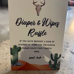Baby Shower or Western themed party decor