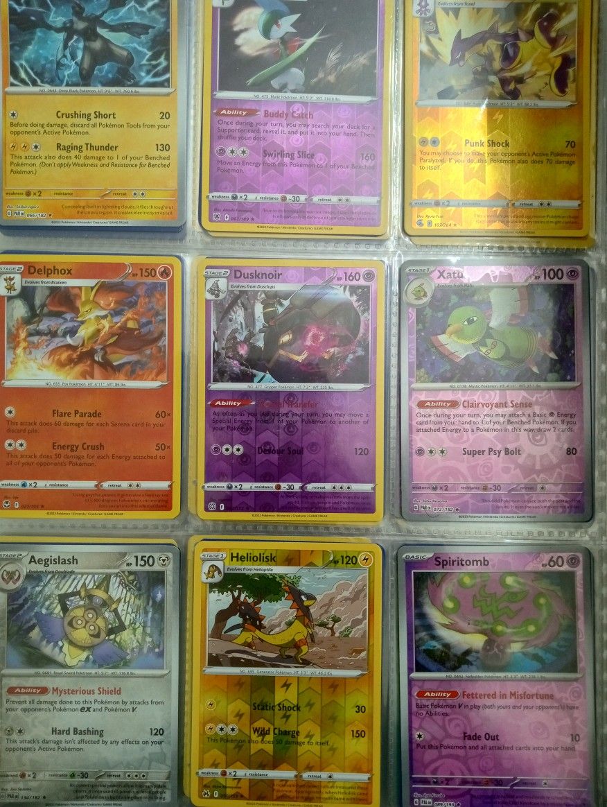 Pokemon Holo Reverse Card Lot Of 70 rares, UnCommons, And Commons