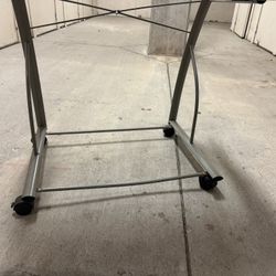 Glass Computer Table With Keyboard Stand 