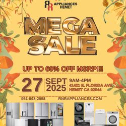 MEGA SALE @R&R APPLIANCES OUTLET HEMET 9/27/25