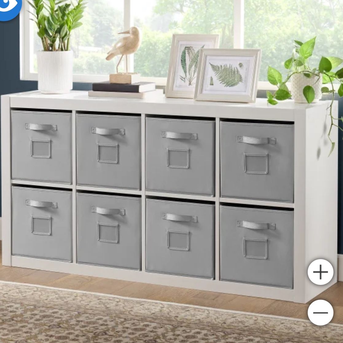 Bayside Room Divider With 8 Storage Bins
