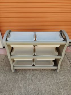 Plastic Storage Cart with Removable Trays