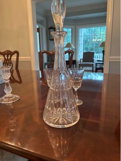 Crystal decanter and glasses