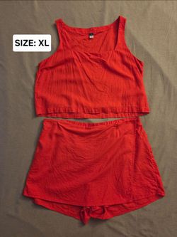 WOMENS LINEN-BLEND SET