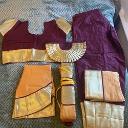 NEW small Bharatanatyam Dance Costumes - 2 Sets - $25 Each - $50 For Both