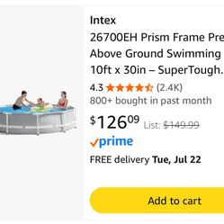 10’ X 30” Pool With Ladder And Cover