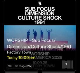 WORSHIP VIP tonight Factory Town