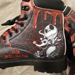 Disney Nightmare Before Christmas Jack Skellington Boots Size 7.5
