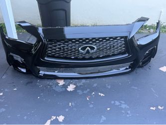 Infinity Q50 Front Bumper 2017-2021- painted black KH3