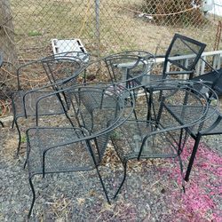 wrought iron patio set