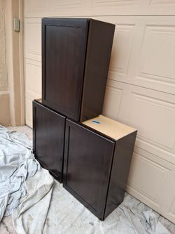 Dark Espresso Shaker Wall Cabinets Set
