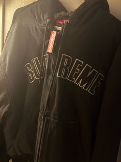Supreme Arc Logo Zip-Up Hoodie Black