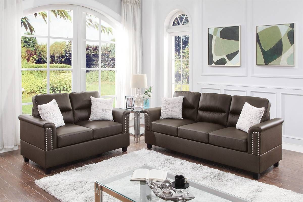 LEATHER SOFA & LOVESEAT