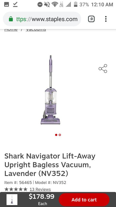 Shark navigator vacuum