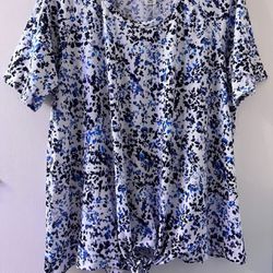 West loop Women’s tie-front tunic blouse size XL