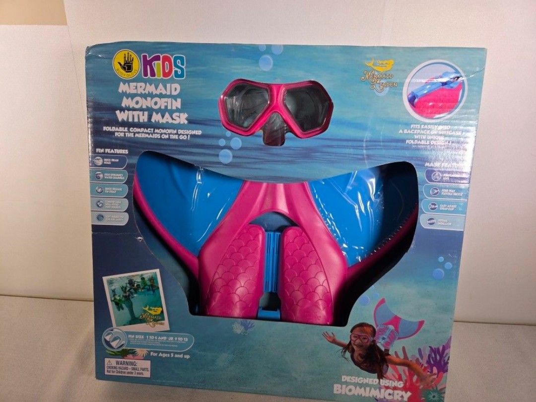 Body Glove Mermaid Monofin with Mask Mermaid Linden Pink/Blue