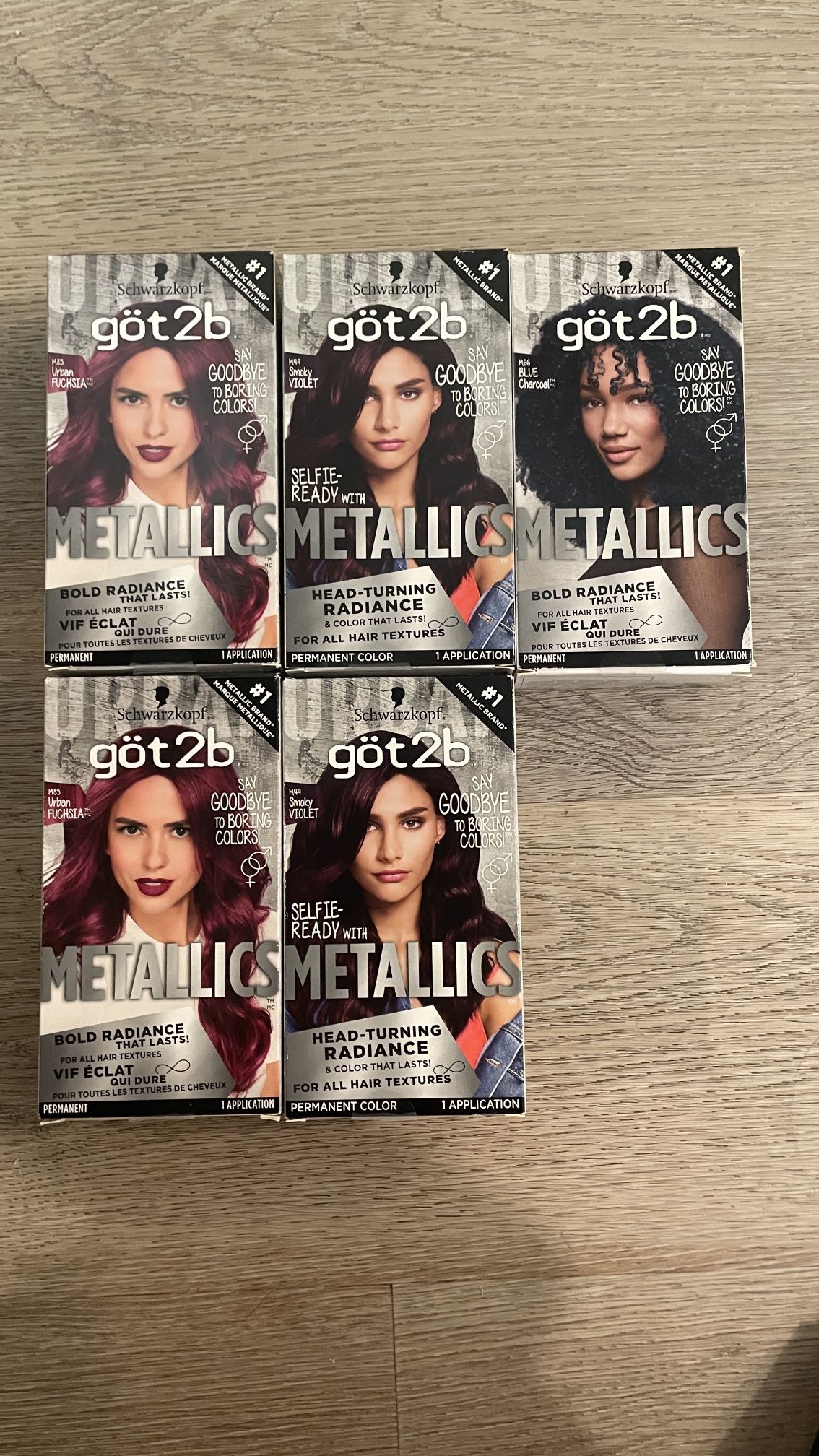 Got2b. Hair Color 5 Boxes For $20