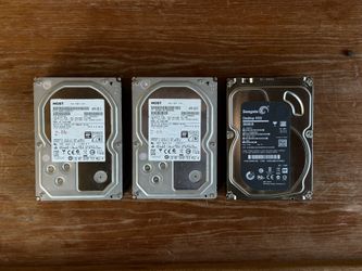 3x HDD SATA Hard Drives, 4TB, 4TB