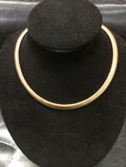 Gold plated omega choker