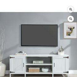 Brand new Farmhouse white tv stand fits up to 70” tv