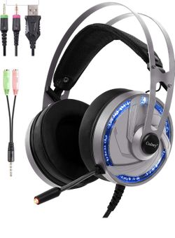 Gaming Headset Microphone Cosbary HK101 for Ps4 Xbox One PC Switch Mac Stereo Gaming ps4 Headphone Surround Sound Fully Over Ear Wrapped Noise-Cancel