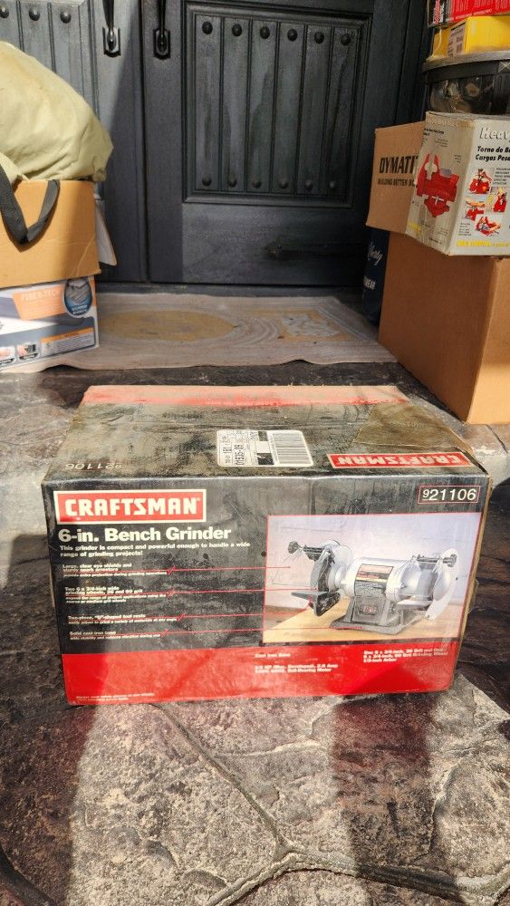 Craftsman 21106 - 6 inch Bench Grinder 2.8 AMP. - NEW SEALED IN BOX