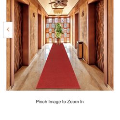 Ottomanson Ottohome Collection Carpet Aisle Red 2 ft. 7 in. x 12 ft. Non-Slip