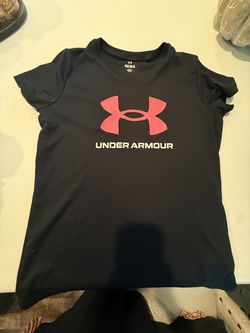 Kids under armour black and pink tee new without tags.